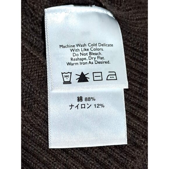 Eddie Bauer Womens Brown Cable Knit Button-Up Cardigan Sweater M Y2K - Picture 3 of 11